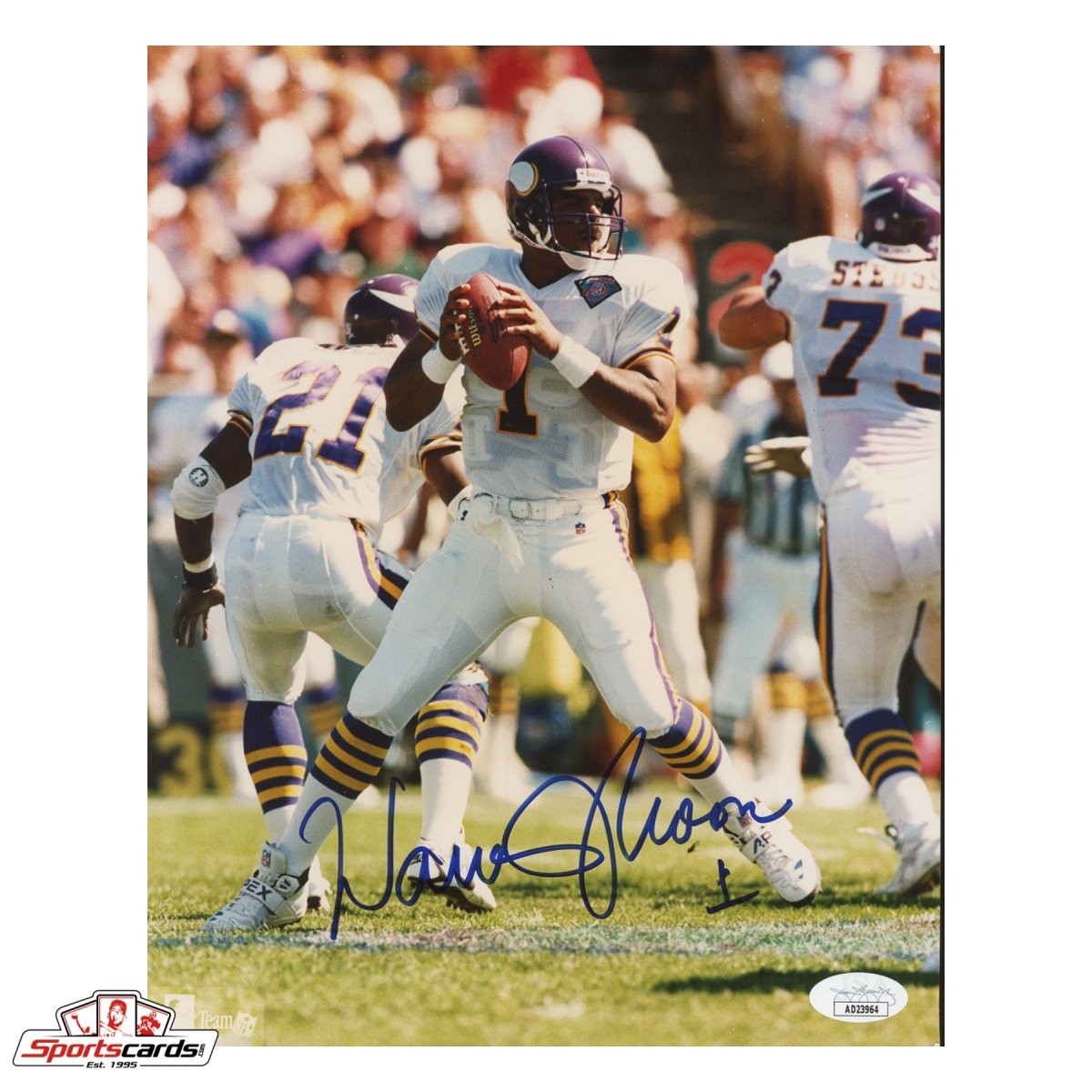 Warren Moon Signed 8x10 Photograph - JSA COA