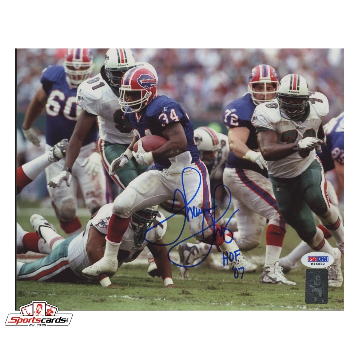 Thurman Thomas &quot;HOF 07&quot; Signed 8x10 Photograph - PSA COA