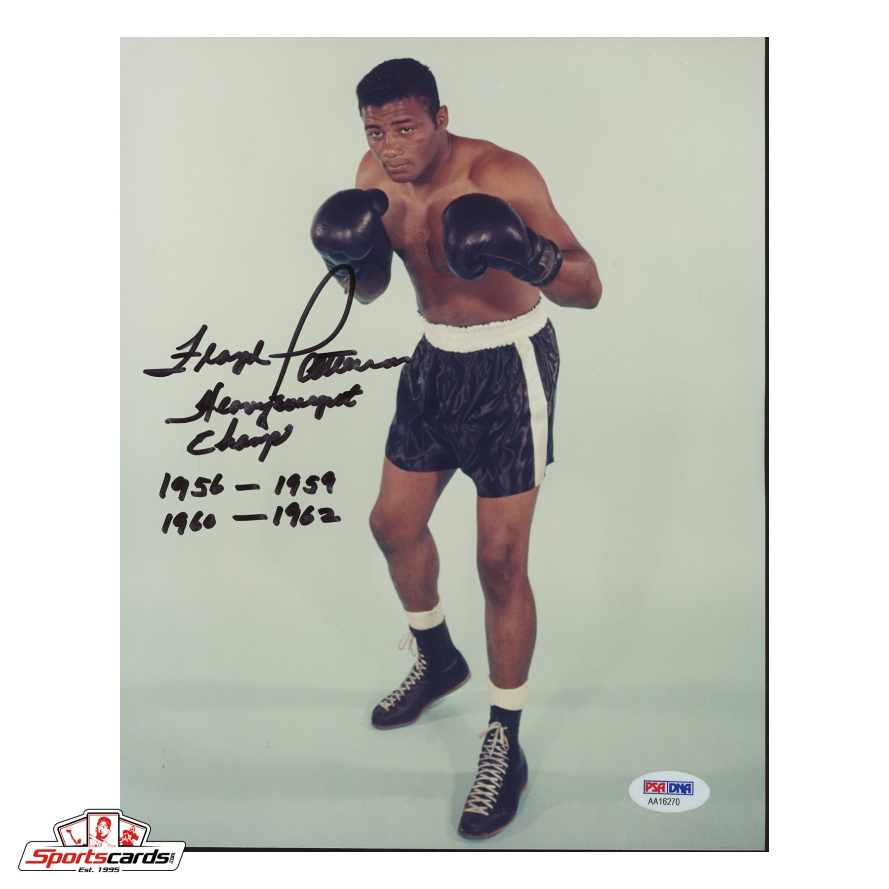 Floyd Patterson "Heavyweight Champ 1956-1959  1960-1962" Signed 8x10 Photograph - PSA COA