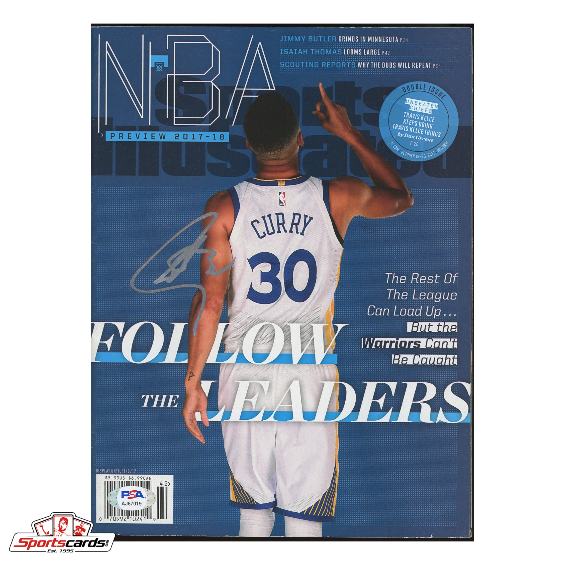 Steph Curry Signed 2017 Sports Illustrated (SI) Magazine - PSA COA