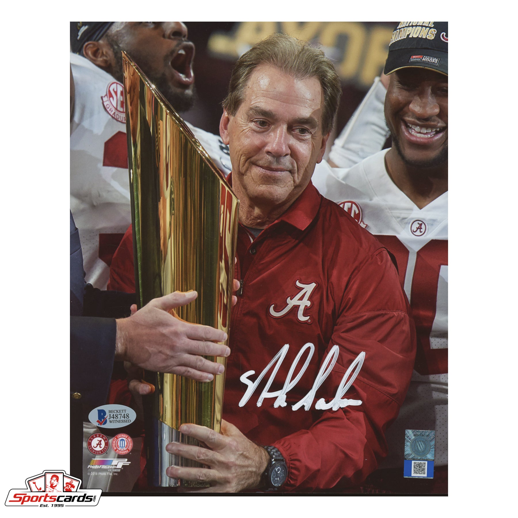 Nick Saban Signed 8x10 Photograph - BAS COA