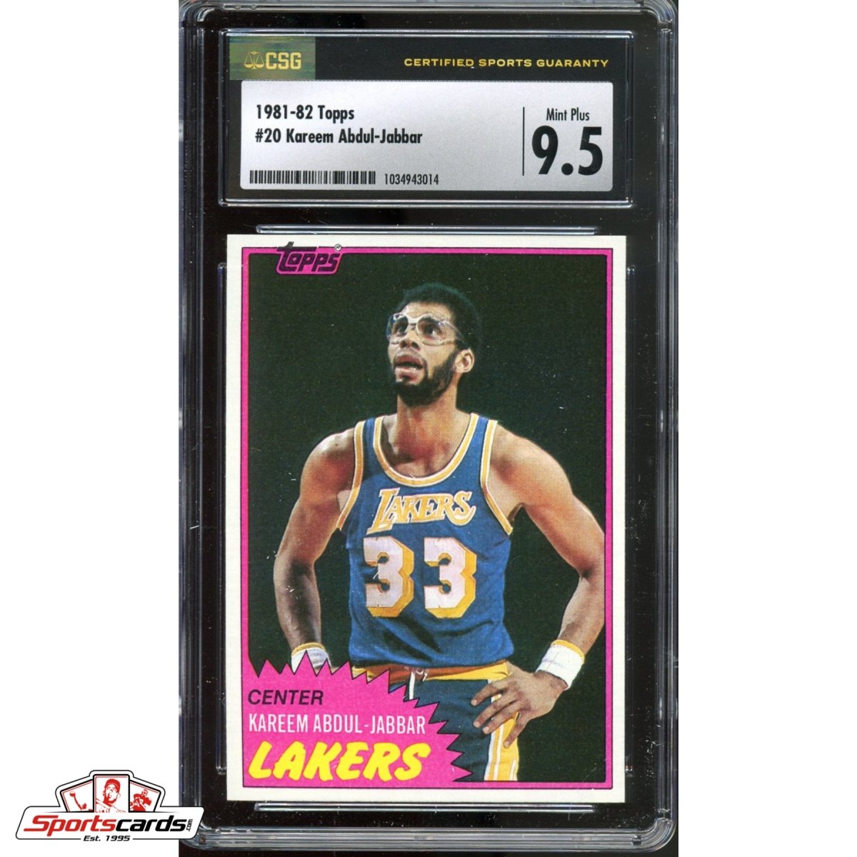 1981-82 Topps Kareem Abdul-Jabbar #20 CSG Mint Plus 9.5
