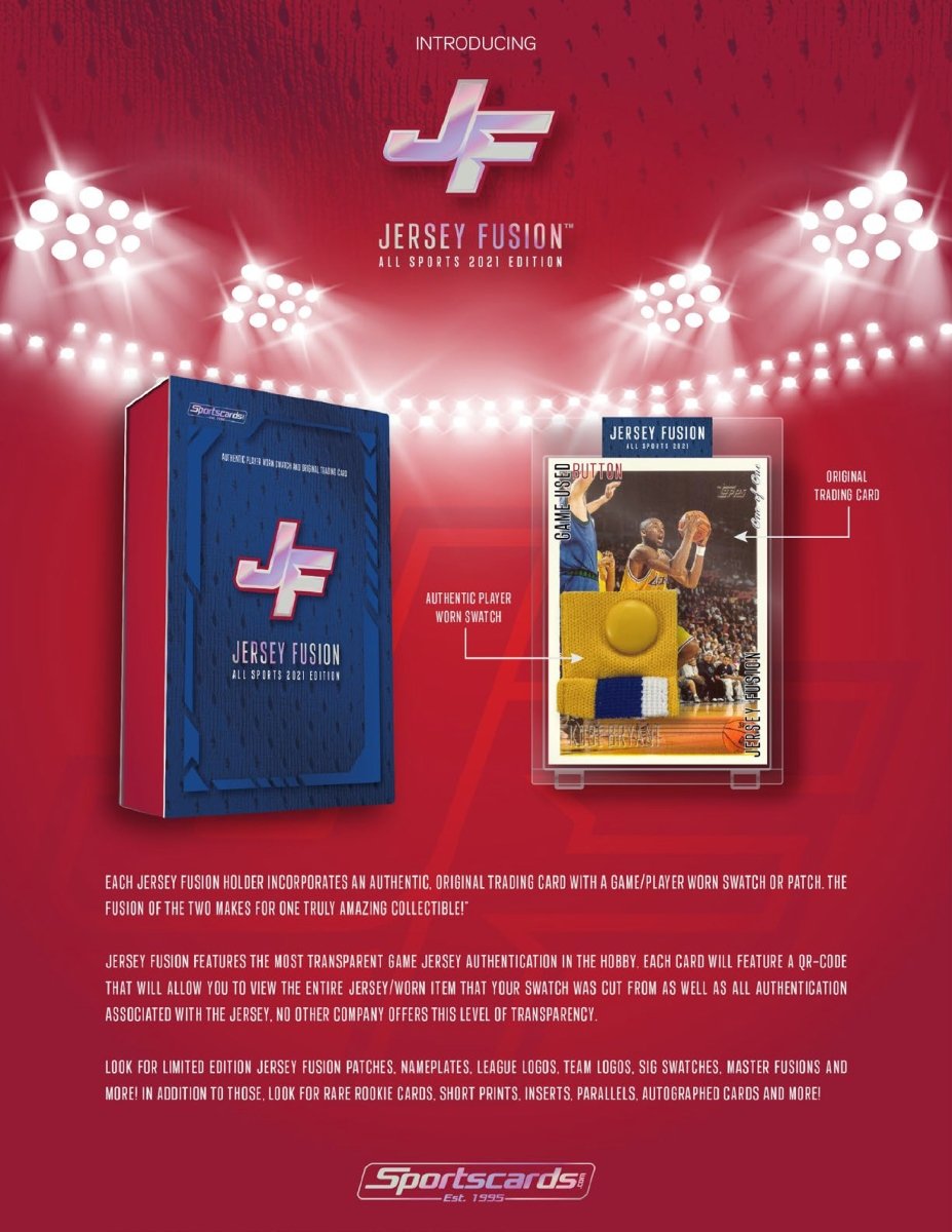 2021 JERSEY FUSION ALL SPORTS EDITION SEALED BOX  - (1) JERSEY FUSION PER BOX