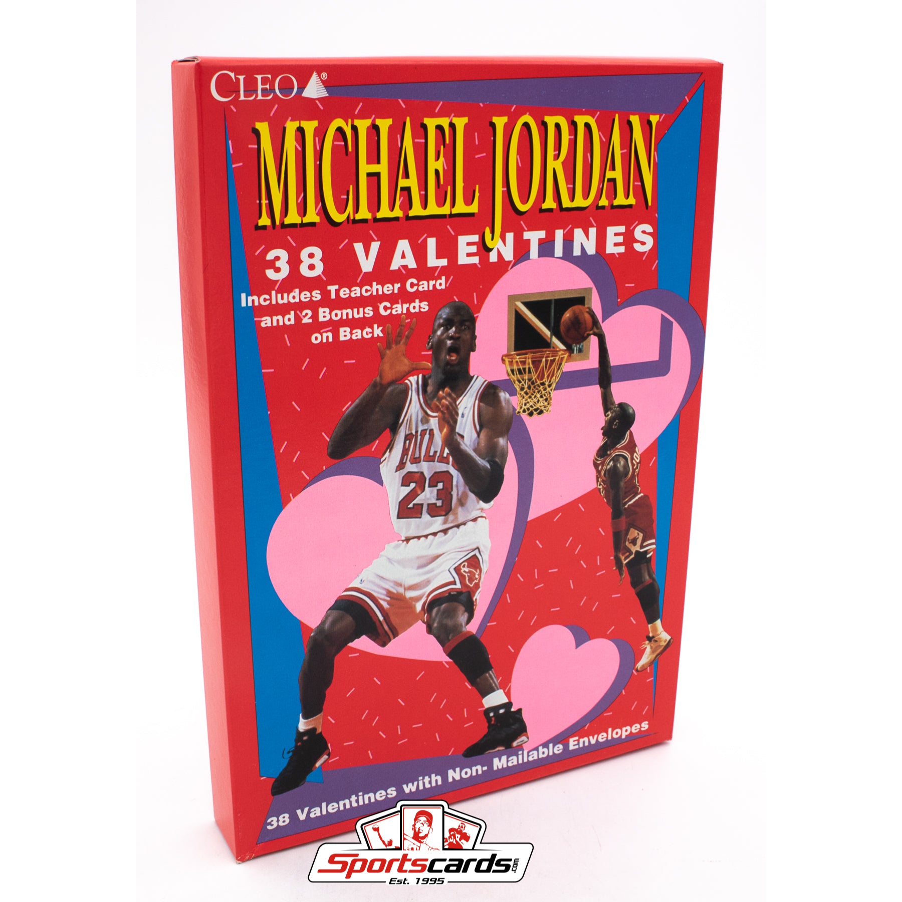 1991 Cleo Michael Jordan Valentines Cards Box w/ (38) Valentine Cards