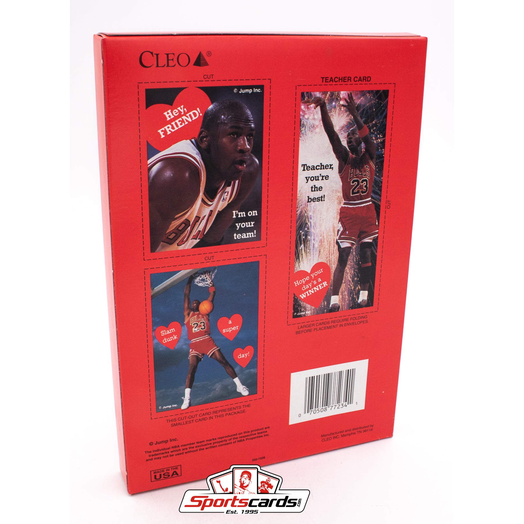 1991 Cleo Michael Jordan Valentines Cards Box w/ (38) Valentine Cards