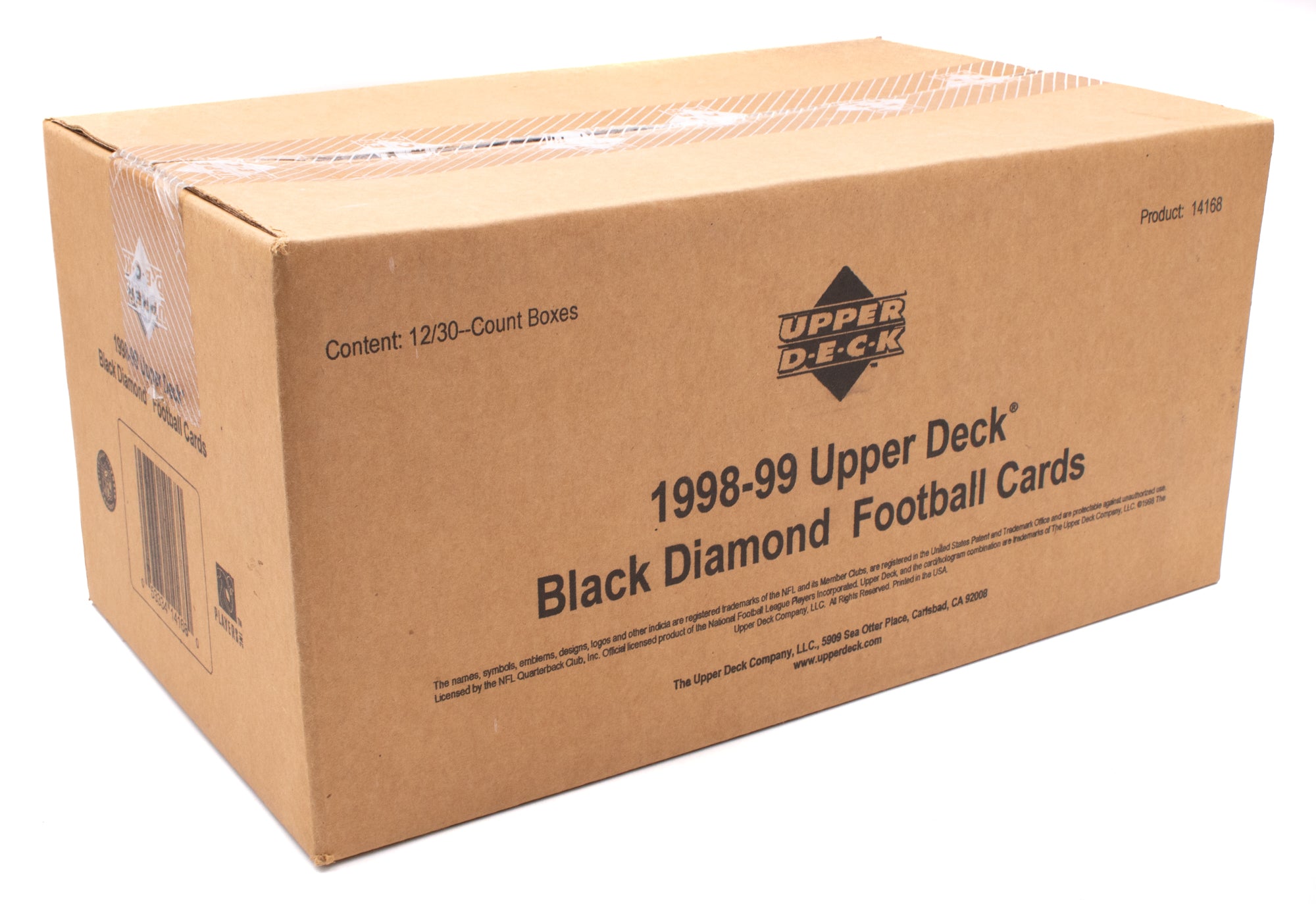 1998 Upper Deck Black Diamond Rookie Edition Football 12 Box Case