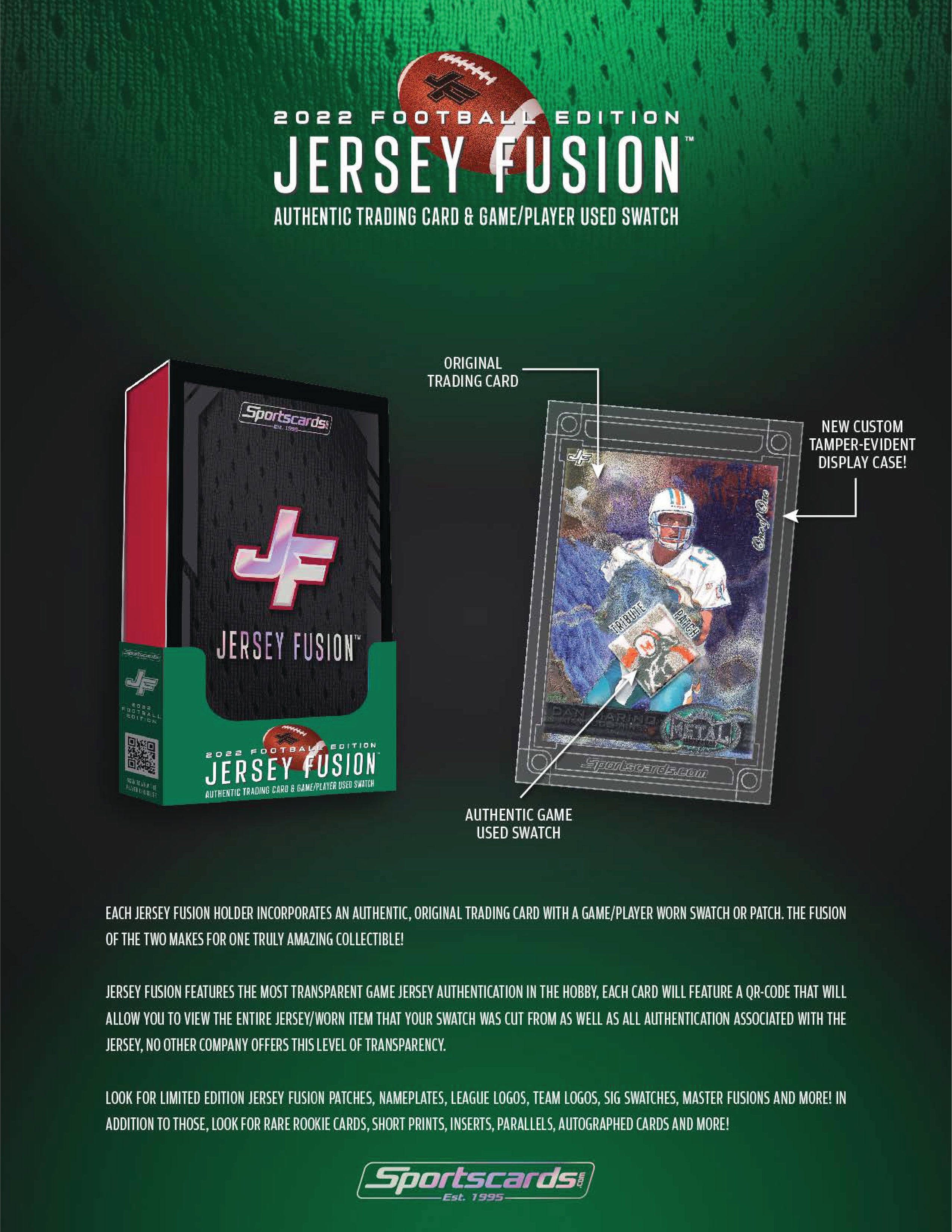 Jersey Fusion Football Series 1 Case - (80) Sealed Boxes Per Case - 24 Premiums!