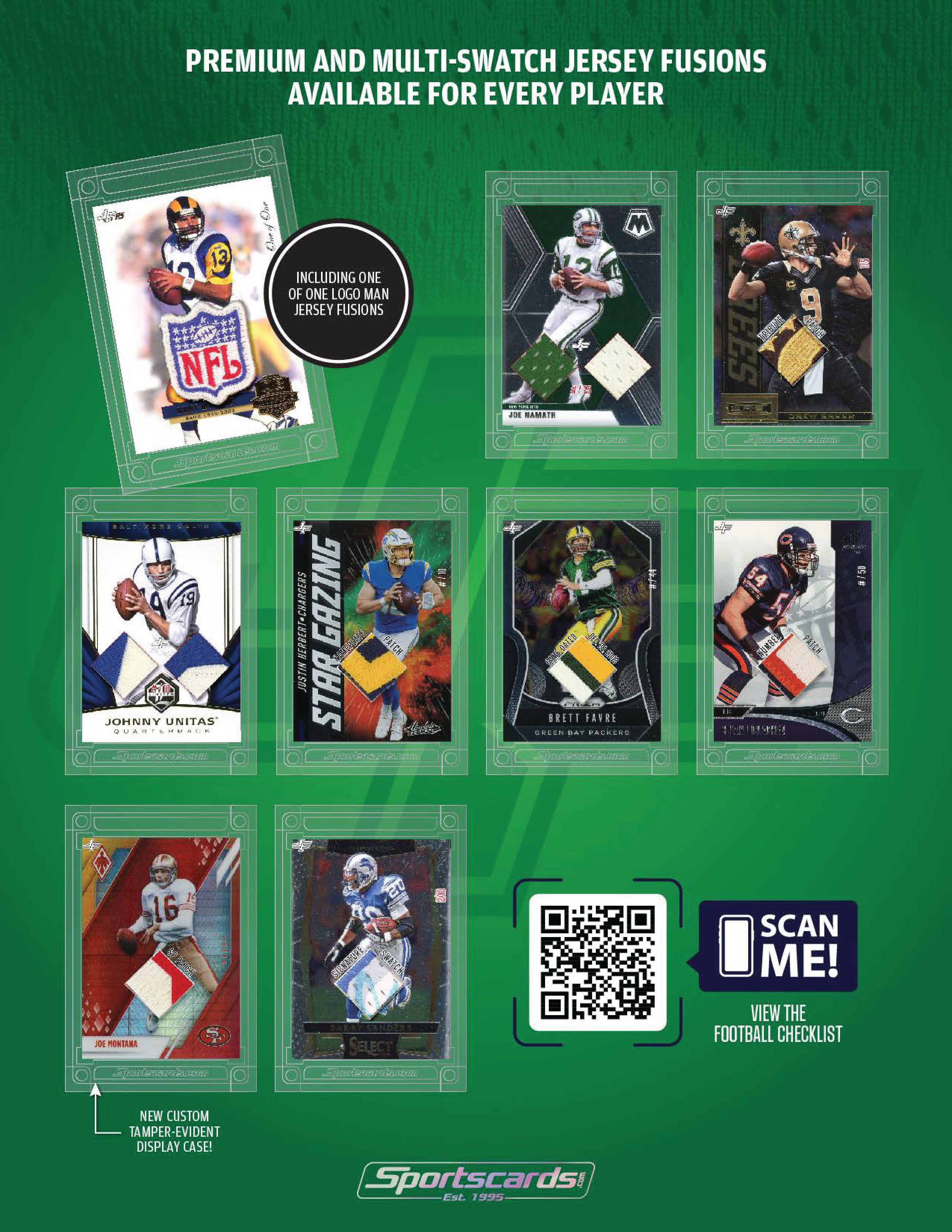 Jersey Fusion Football Series 1 Case - (80) Sealed Boxes Per Case - 24 Premiums!