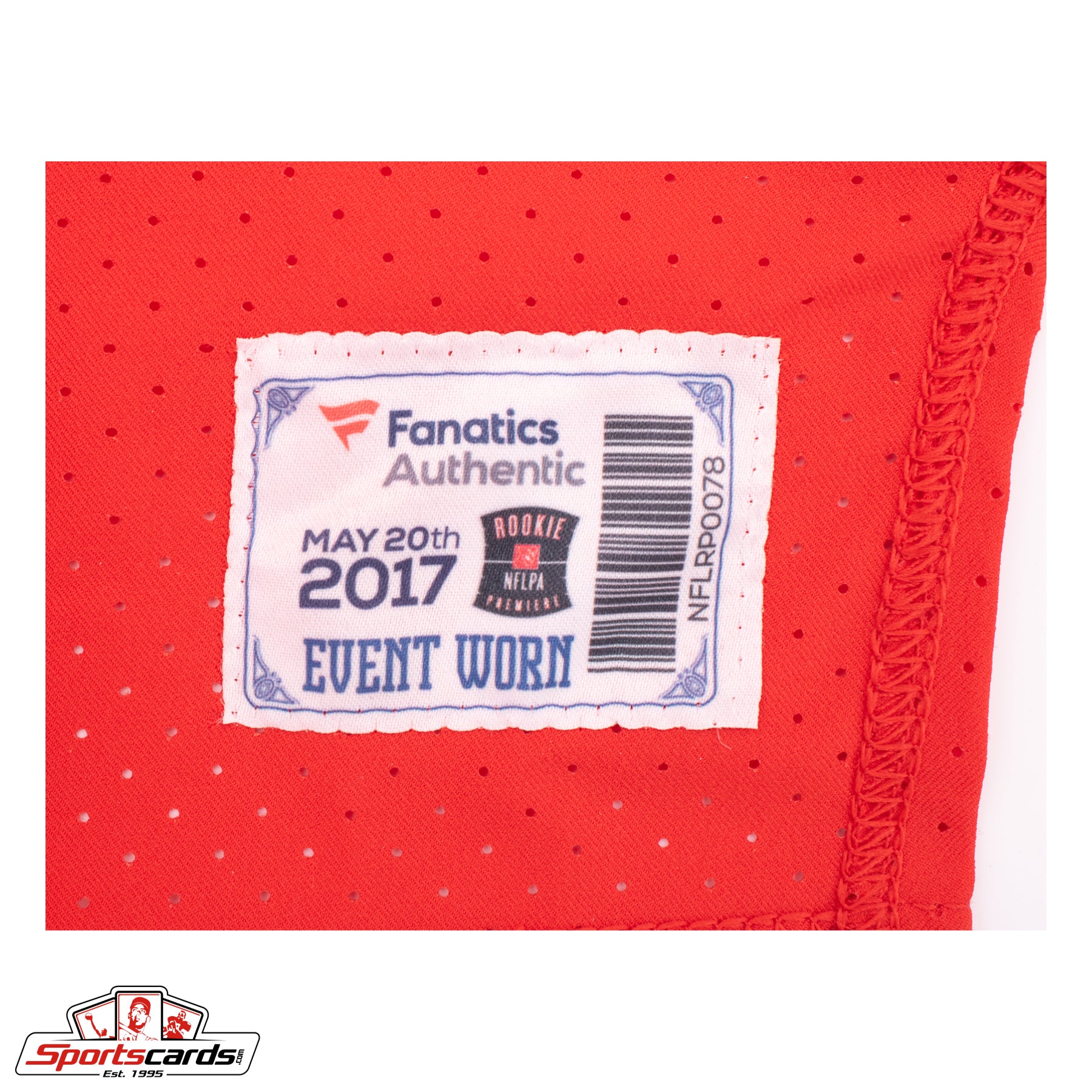 2017 Patrick Mahomes Fanatics Rookie Premier Event Worn 1/1 Jersey