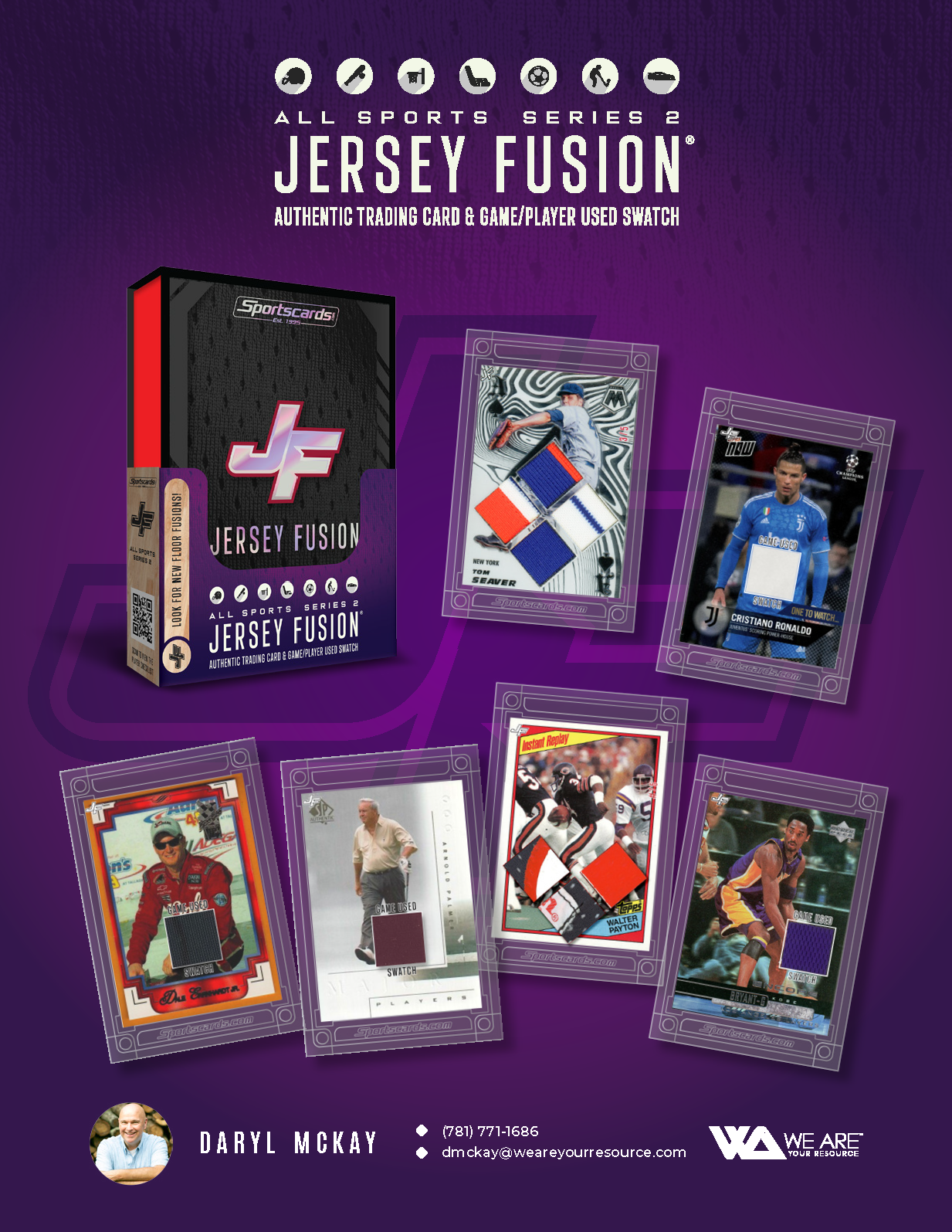 Jersey Fusion All Sports Series 2 Case - (100) Sealed Boxes Per Case - 4 to 6 Premiums per Display!