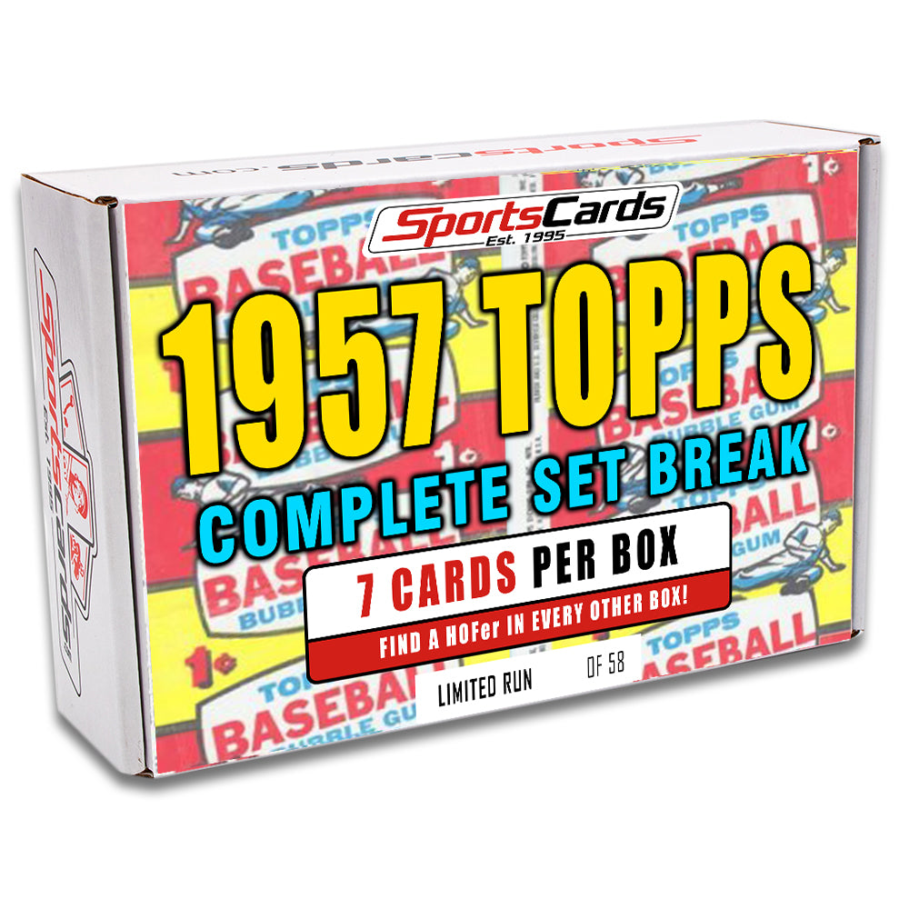 1957 TOPPS BASEBALL COMPLETE SET BREAK - 7 CARDS PER BOX!