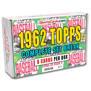 1962 TOPPS BASEBALL COMPLETE SET BREAK - 8 CARDS PER BOX! 