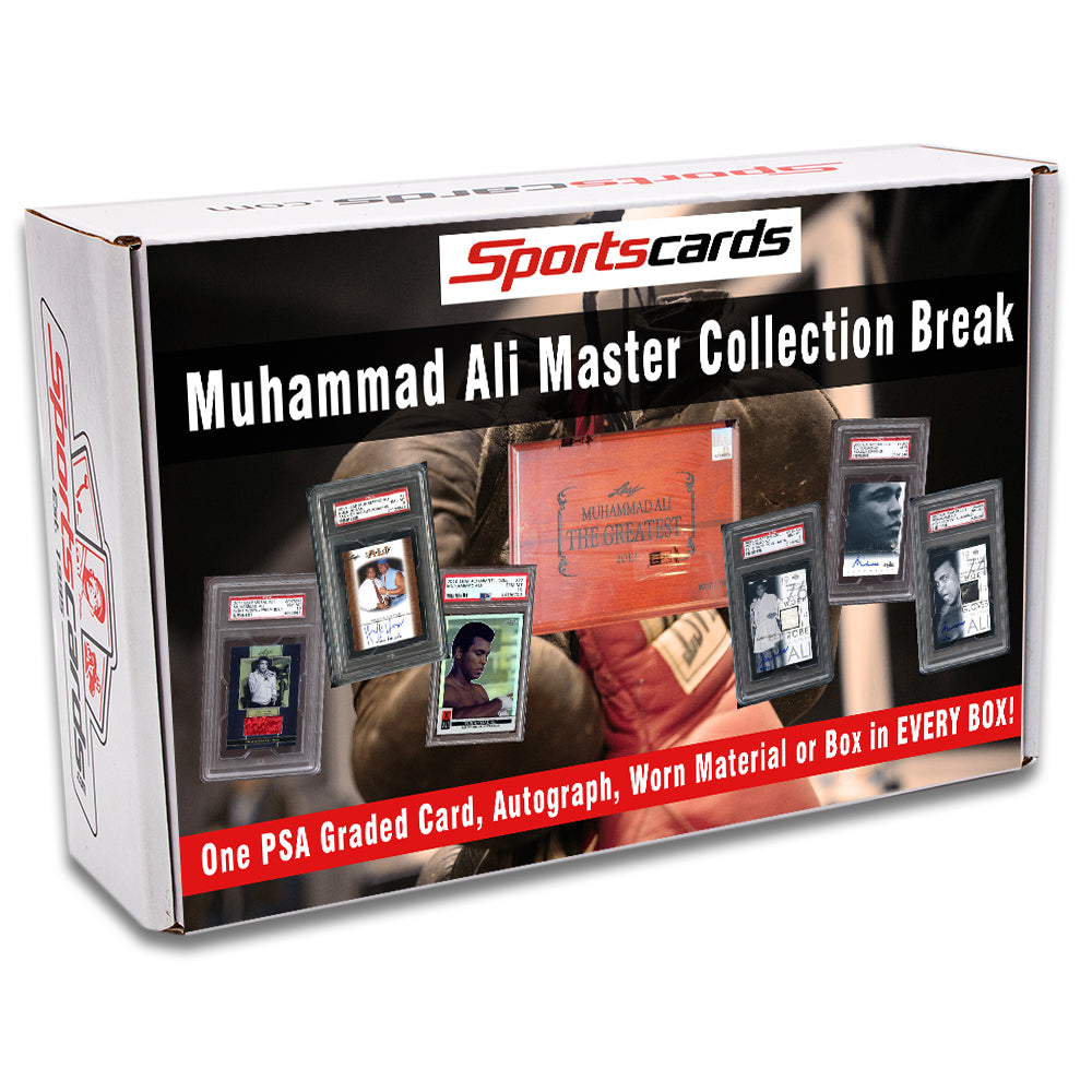 MUHAMMAD ALI MASTER COLLECTION BREAK - One Graded Card, Auto, OR Worn Material in EVERY BOX!