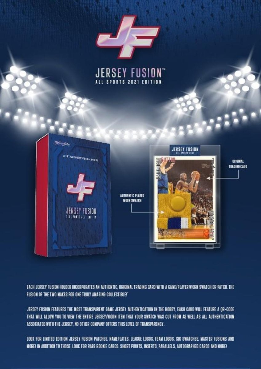 2021 JERSEY FUSION ALL SPORTS EDITION DISPLAY CASE - 10 JERSEY FUSIONS PER CASE
